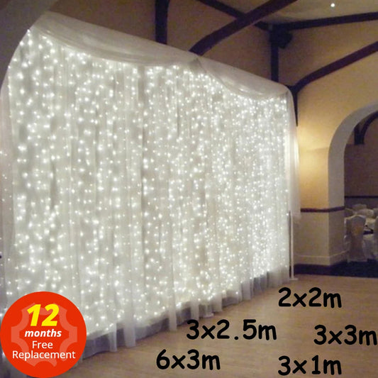 3x1/3x3/2x2m LED Eiszapfen Lichterketten Weihnachtslichterkette Girlande Outdoor Home Für Hochzeit/Party/Vorhang/Garten Dekoration